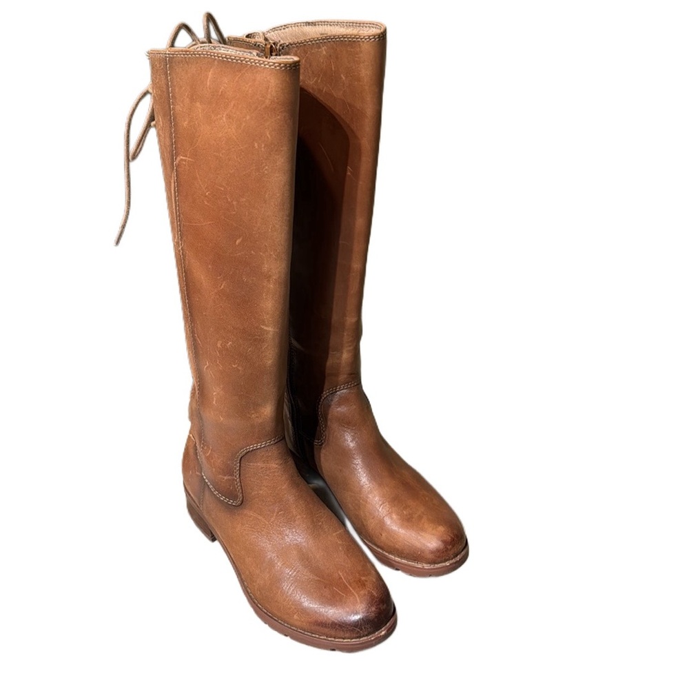 SÖFFT Sharnell Water Resistant Rich Brown Leather Boots Size 6.5